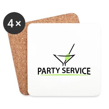 party service (d, 2c) - Untersetzer (4er-Set) - Weiß - Vorne
