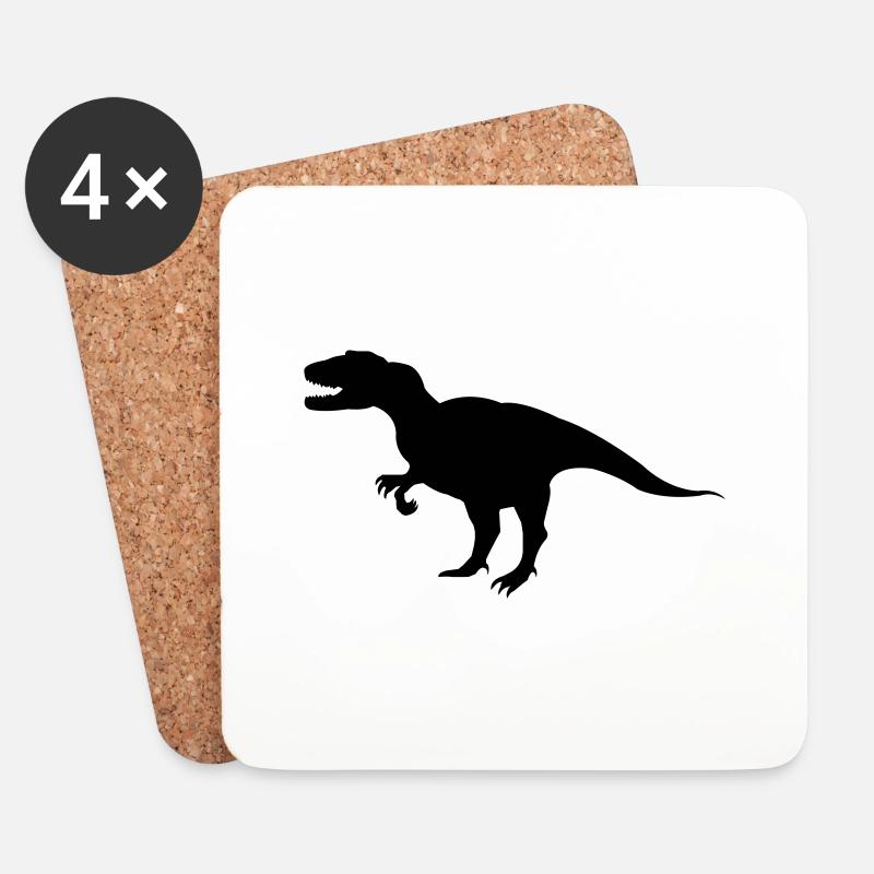 dinosaurier - Untersetzer (4er-Set) - Weiß