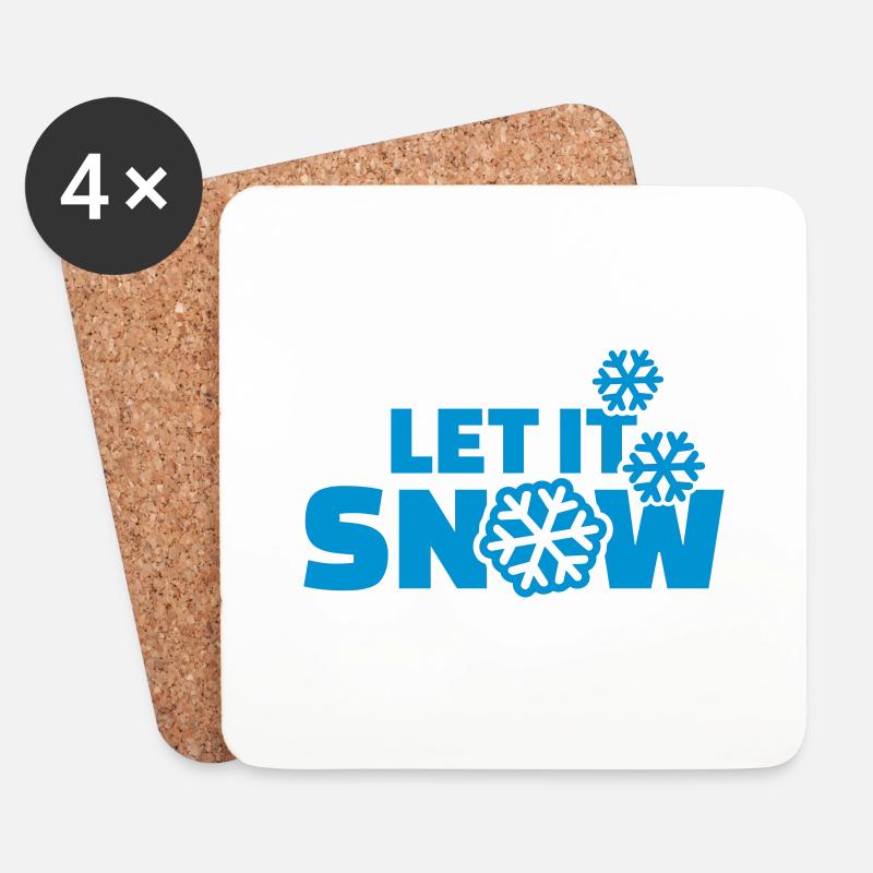 Schnee - Untersetzer (4er-Set) - Weiß