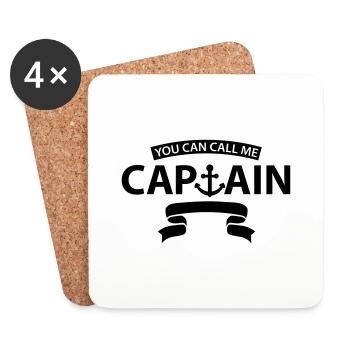 you_can_call_me_captain_f1 - Untersetzer (4er-Set) - Weiß - Vorne