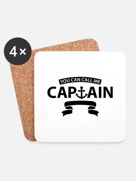 you_can_call_me_captain_f1 - Untersetzer (4er-Set) - Weiß