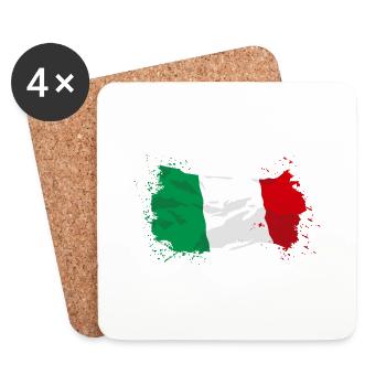 Italy Flag - Untersetzer (4er-Set) - Weiß - Vorne