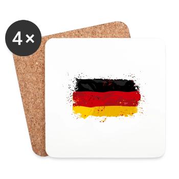 Germany Flag - Untersetzer (4er-Set) - Weiß - Vorne
