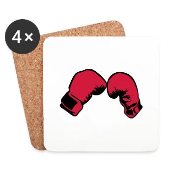 gant boxe boxeur 2503 - Dessous de verre (lot de 4) - blanc - Devant