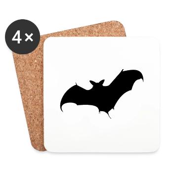 Fledermaus / bat (c, 1c) - Untersetzer (4er-Set) - Weiß - Vorne