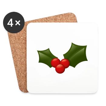 Smiley Holly - Coasters (set of 4) - white - Front