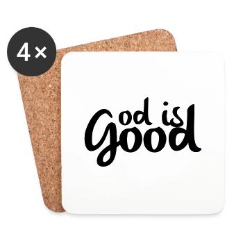 God is good - Coasters (set of 4) - white - Front