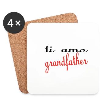 Ti amo grandfather - Coasters (set of 4) - white - Front