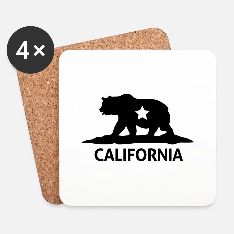 california - Untersetzer (4er-Set) - Weiß