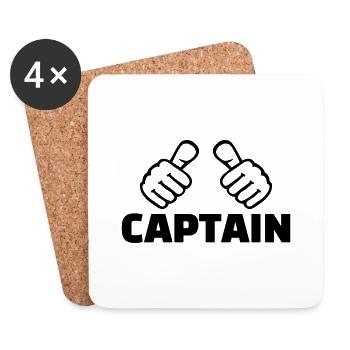 Captain - Coasters (set of 4) - white - Front