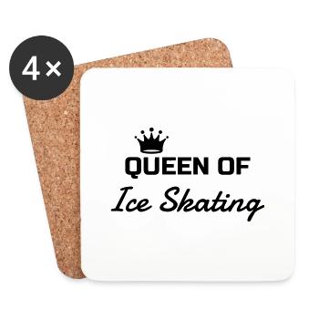 Ice Skating Skater Eislaufen Eisläufer Patinage - Coasters (set of 4) - white - Front