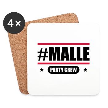 malle party crew motiv - Untersetzer (4er-Set) - Weiß - Vorne