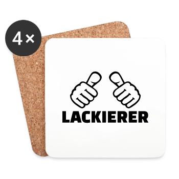Lackierer - Untersetzer (4er-Set) - Weiß - Vorne