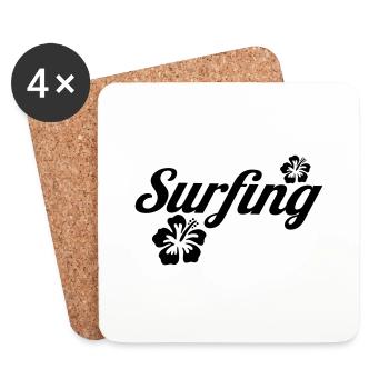 surfing - Untersetzer (4er-Set) - Weiß - Vorne