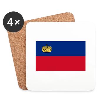 Liechtenstein - Untersetzer (4er-Set) - Weiß - Vorne