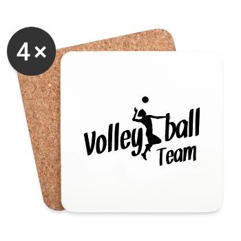 volleyball team - Untersetzer (4er-Set) - Weiß - Vorne