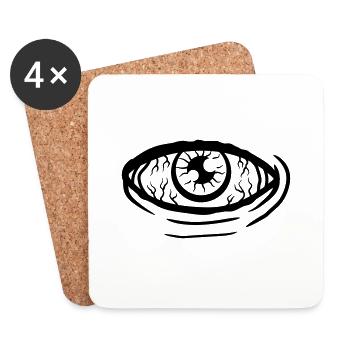Design Allsehendes Auge - Untersetzer (4er-Set) - Weiß - Vorne
