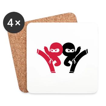 ninja_1 - Dessous de verre (lot de 4) - blanc - Devant