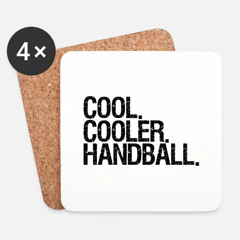 Handball - Untersetzer (4er-Set) - Weiß