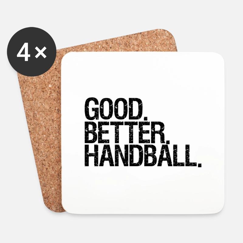 Handball - Untersetzer (4er-Set) - Weiß