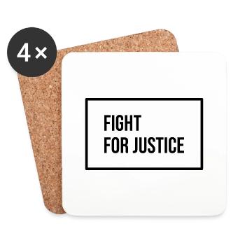 Fight for justice - Coasters (set of 4) - white - Front