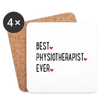 Physiotherapeut - Untersetzer (4er-Set) - Weiß - Vorne