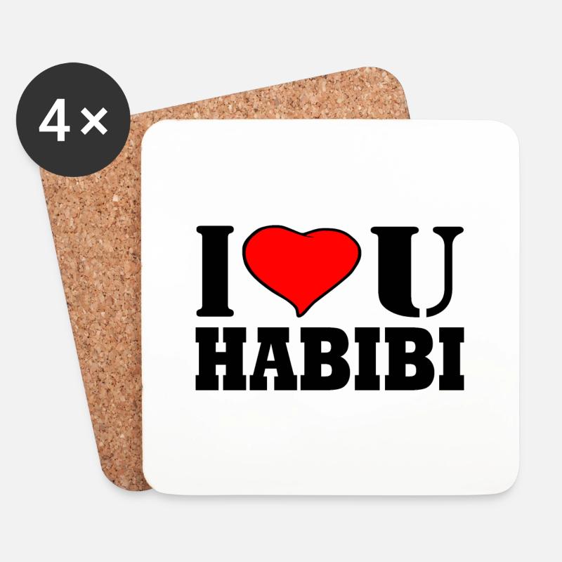 HABIBI - Coasters (set of 4) - white