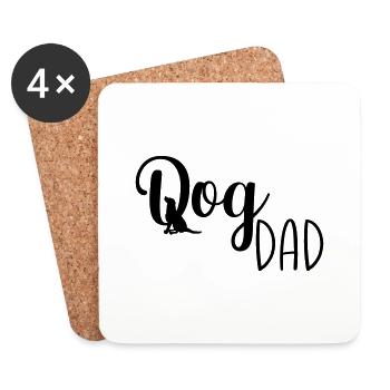 Dog Dad - Untersetzer (4er-Set) - Weiß - Vorne