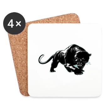 Panther T shirt - Untersetzer (4er-Set) - Weiß - Vorne