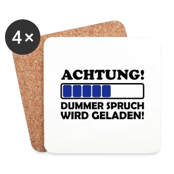 dummer spruch 2 - Untersetzer (4er-Set) - Weiß - Vorne