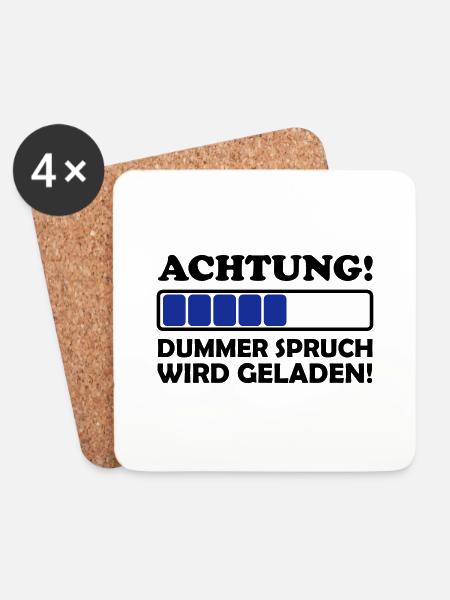 dummer spruch 2 - Untersetzer (4er-Set) - Weiß