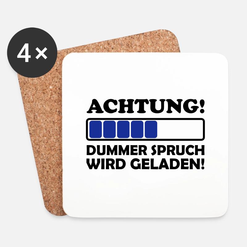 dummer spruch 2 - Untersetzer (4er-Set) - Weiß