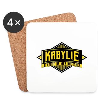 Kabylie emblème. - Dessous de verre (lot de 4) - blanc - Devant