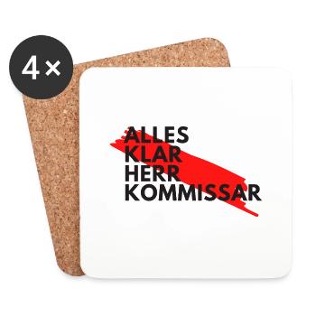 Alles klar Herr Kommissar - Untersetzer (4er-Set) - Weiß - Vorne