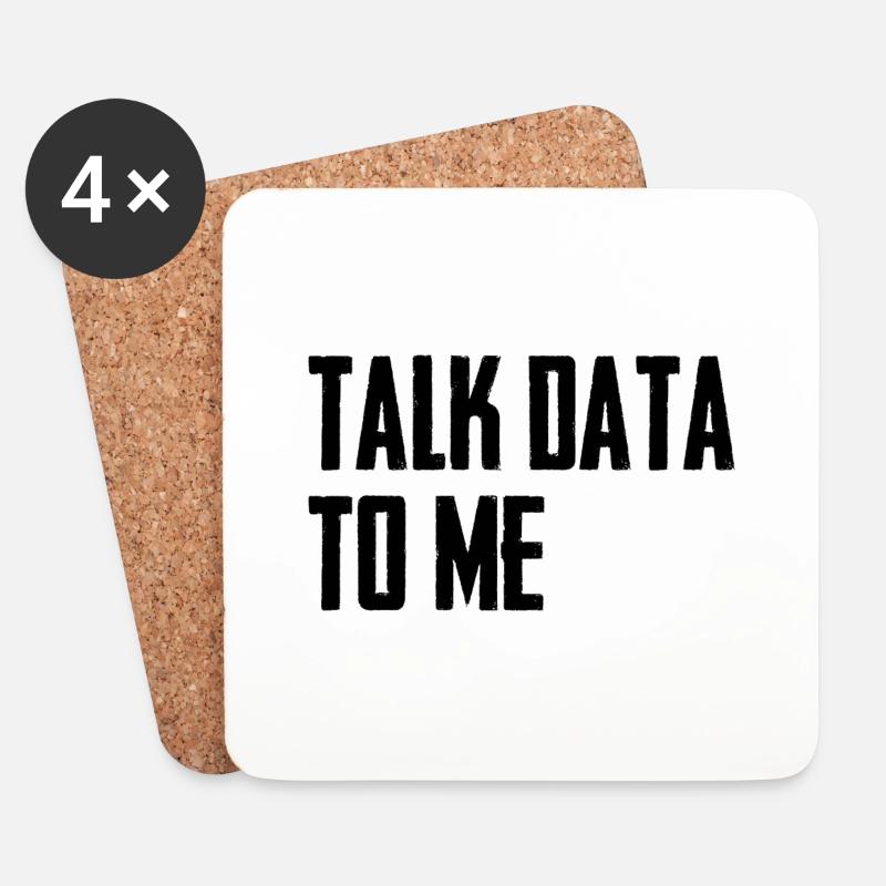 Talk data to me Datenwissenschaft Informatik - Untersetzer (4er-Set) - Weiß