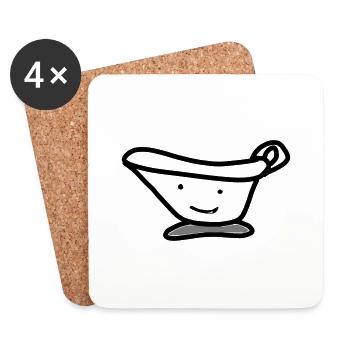 Soßentasse - Untersetzer (4er-Set) - Weiß - Vorne