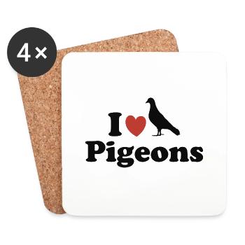 Pigeon Lover Breeder Fancier Breeding Funny - Coasters (set of 4) - white - Front