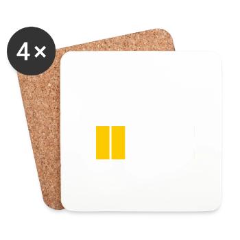 Patience Low Battery - Coasters (set of 4) - white - Front