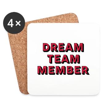 DREAMTEAM - Coasters (set of 4) - white - Front