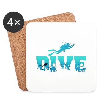 Diving Diving Design For Hobby and Profit - Coasters (set of 4) - white - Front