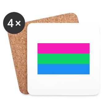 LGBT Polysexual - Coasters (set of 4) - white - Front