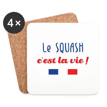 Le squash c'est la vie ! - Dessous de verre (lot de 4) - blanc - Devant