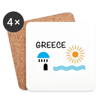 Greece - Coasters (set of 4) - white - Front