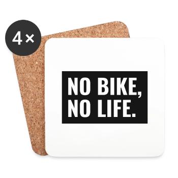 NO BIKE, NO LIFE. - Untersetzer (4er-Set) - Weiß - Vorne