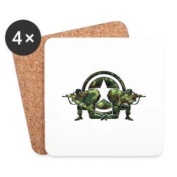 Armée - Dessous de verre (lot de 4) - blanc - Devant