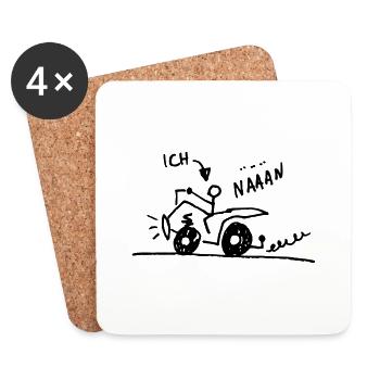 Quad näään - Untersetzer (4er-Set) - Weiß - Vorne