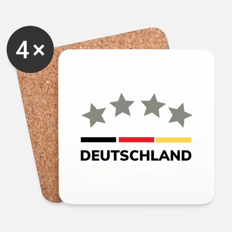Deutschland - Untersetzer (4er-Set) - Weiß