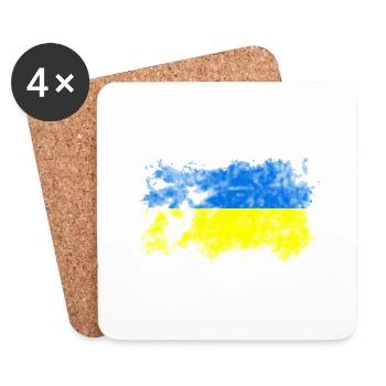 Ukraine - Untersetzer (4er-Set) - Weiß - Vorne
