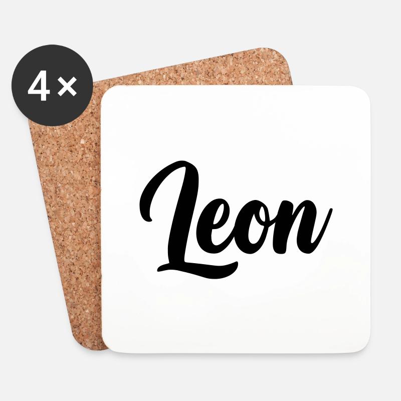 Leon - Untersetzer (4er-Set) - Weiß