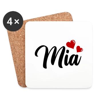 MIA - Dessous de verre (lot de 4) - blanc - Devant